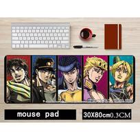 JOJO Kujo Jotaro Anime Neslystantis pelės kilimėlis - Didelis 30x80CM Klaviatūros kilimėlis black