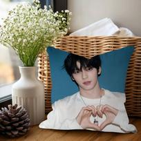K-Pop Group-TXT SOOBIN Personalized Pillow Cover Kids Bedroom Wild Party Decor Pillowcase Kid Birthday Shower Gift 16x16Inch brown