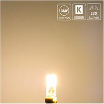 10 vnt. G4 LED lemputės 12V SMD3014 Be mirgėjimo 360° Silikoninė šviesa kristaliniam šviestuvui Halogenų pakeitimas šilta balta spalva