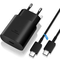 USB C 25W greitas sieninis įkroviklis su USB C į Type C greito įkrovimo kabeliu Samsung Galax S25 24 S23 S22 S21 S20 Note 10 iPhone 15 16 EU