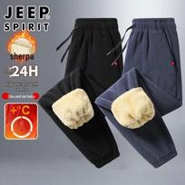 JEEP SPIRIT Men's Fleece-Lined Casual Sweatpants 4XL
