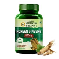 Vlado Himalayan Organics Korėjietiško raudonojo ženšenio kapsulės 800 mg Papildoma jėga Energijai ir susikaupimui 100 daržovių beige