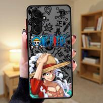 Telefono dėklas, skirtas Samsung Galaxy A73 A33 A14 A23 A52S A72 A54 A16 A15 A35 A53 A56 A55 A34 A36 A17 A52 One Piece Luffy Mielas Galaxy A73 5G