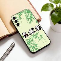 panda Phone Case Black Silicone Soft For Samsung Galaxy A73,A72,A71,A70,A53,A52,A51 Samsung a70 white