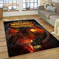 WOW, World of Warcraft  Demon Hunter, Lich King Game Rug Carpet for Living Room Bedroom Home Decor,Non-slip Decoration for Sofa 40x60cm( 15x23in ) brown