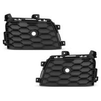 2PCS Front Fog Light Lamp Bezels for Jeep Grand Cherokee L 2021‑2024 black