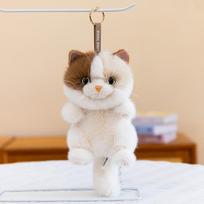 2026 Mielas kačiuko raktų pakabukas: Pliušinis žaislas ir stalo draugas, puiki gimtadienio dovana 25cm Including Tail, 0.10kg geltona