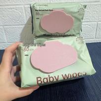 Extra Large Infant Baby Wet Wipes with Lid for Hands and Mouth gray