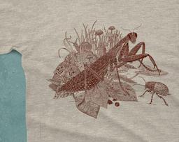 Praying Mantis Men's T-shirt: Insect Art Graphic Tee, Unique bug gift for him, Nature Shirt XL brown