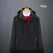 Solid Color Couple Hooded Jacket Unisex Waterproof Windbreaker Windproof Outdoor Hiking Jacket Coat for Spring Autumn 4XL šviesiai žalios spalvos