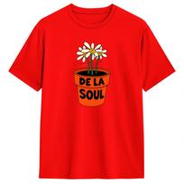 Vintage TShirt Summer Hip Hop De La Soul Leisure TShirts Cotton Tee Shirt for Unisexs Awesome Cheap Print Short Sleeve Clothes S red