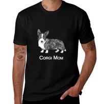 Cute Blue Merle Cardigan Welsh Corgi Mom Dog Lover Tshirt Casual Loose Fit Summer Tee Shirt S įvairiaspalvis