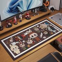 Labubu Trendy Gaming Mouse Pad, Oversized E-sports Game, Office Computer, Laptop, Non Slip Keyboard Pad 26*21*3mm09 įvairiaspalvis