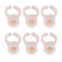 3 Types 100pcs Silicone Semi permanent Tattoo Ink Ring Cup for Pigment Holder Medium, No Divider beige