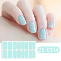 Nail Stickers With Glitter Long-Lasting UV Gel Nail Polish Wraps Full Cover Decals Patch One Size brown