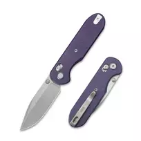 GEO Ethereal Cutter SW M390 sulenkiamas peiliukas Blade Purple G10 GEO2402L