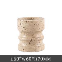 Wabi-Sabi Faux Travertine Decorative Fruit Bowl & Display Tray Set