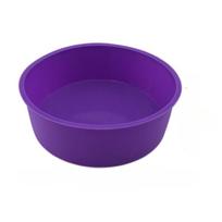 1Pcs Round Shape Silicone Cupcake Pan Molds Multifunctional Baking Tool Kitchen Supplies DIY Handmade Soap Mold purple