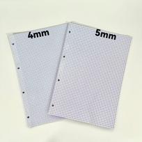 A4 Refillable 4-Hole Binder Notebook with Lined Grid Loose-Leaf Pages and Customizable Sections gray