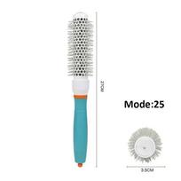 Professional Salon Hair Styling Brush Round Barrel Curly Hair Comb Hairderssing Comb Wet and Dry Dual Use Hairbrush Roller Tools white