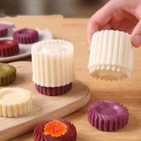 Detachable Mooncake Mold Stamp Non-Stick Food Grade Pastry Baking Tool for Home Bakery Mid-Autumn Festival DIY one size white