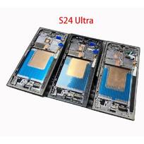 1Pcs For Samsung Galaxy S24 Ultra Middle Frame Plate Housing Board LCD Support Faceplate Bezel Spare Part S24 Ultra EU  Black