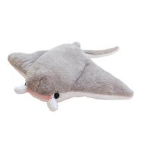 Kawaii Manta Ray Soft Stuffed Toy Plush Pillow Sea Animal Accompany High Quality Birthday Gift Room Decor gray