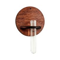 Home Ornaments Wall Mounted Planter Vase Flower Pot Wall Decoration  Living Room Round brown