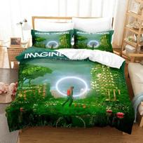 3D Print Imagine Dragons Album Cover Bedding Set Duvet Cover Bed Set Quilt Cover Pillowcase Comforter king Queen Size Boys Adult EU single(135x200cm) gray
