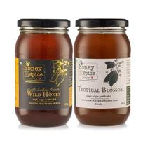 Honey and Spice South Indian Wild Honey (500 gms) & Tropical Blossom Honey (500 gms) Combo black