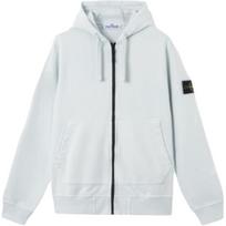 Stone Island Užtraukiama vienspalvė ilgomis rankovėmis su gobtuvu briaunota sportinė palaidinė Vyriška sportinė palaidinė L1S156100061S0051-V0041 S white