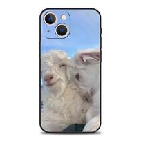 Cartoon Cute Goat Phone Case For iPhone 16e 15 14 13 12 11 Pro Max XS X XR SE 7 8 Plus Shell iPhone 16 Soft TPU Cover For iPhone 7 8 SE gray