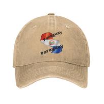 Paraguay Flag Trucker Hat Outfit For Unisex Baseball Cap  Classic Headwear Sun Caps Adjustable Adjustable beige