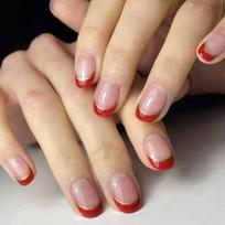 Press on Nail Short French Tip Nail Oval Nail Tips Glossy Fake Nail False Nail with Design Full Cover Acrylic Nail 1 brown