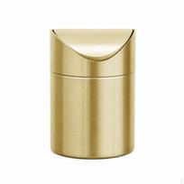 Stalinis šiukšliadėžė Kompaktiška Mini su Dangčiu Modernus Šiukšliadėžė Bronze gray