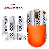 Anti-Slip Mouse Grip Tape Skate Suck Sweat Sticker For Lamzu Maya X Gaming Mouse For Computer E-Sports Gamer as the picture orange