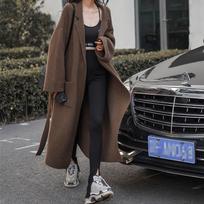 Suit Collar Sweater Jacket  Autumn and Winter Long Loose Sweater Knitted Cardigan Women's Fashion Temperament XL ruda