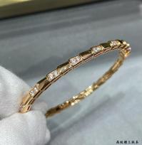 V Auksinė Gyvatės Kaulo Apyrankė Moteriška 18k Rožinio Aukso Pilna Deimantinė Gyvatės Apyrankė Baltas Perlamutras Deimantinė Seiko Apyrankė 16cm gray