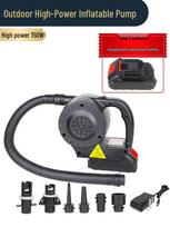 Electric Inflator for Camping: Versatile Air Pump for Mattresses, Pools, Boats, and More gray