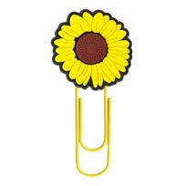 Lovely Large Paperclip & Binder Clip Set: Cute U-Shaped PVC Cartoon Bookmarks for Office Supplies yellow