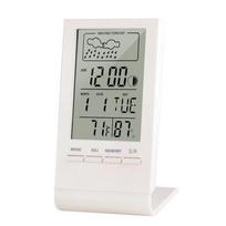 LED skaitmeninis automatinis elektroninis monitorius, laikrodis, termometras, higrometras, matuoklis, indikatorius, žadintuvas, vidaus/lauko meteorologinė stotis balta