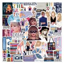 100 vnt. Taylor Swift Grafiti Vandeniui atsparių lipdukų rinkinys lagaminams ir telefonams gray