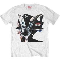 Men's Slipknot Iowa Goat Shadow (Back Print) Slim Fit T-shirt Large White 3XL white