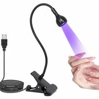 UV LED lempa nagams su USB spaustuku, lanksti 360°, skirta darbastaliui