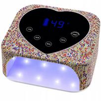 Nagų džiovintuvas UV/LED 72W RAINBOW CRYSTAL, su LCD, įkraunamas