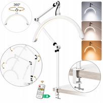 Kosmetinė LED lempa Moon arch blakstienų priauginimui, be šešėlių, prisukama