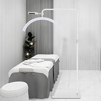 Grindinė LED lempa „Half Moon“, juoda, 61 cm, 7 spalvų, su valdymo laidu
