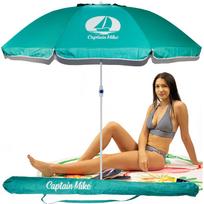 Paplūdimio skėtis su vėdinamu gaubtu, UV filtras UPF50+, 180 cm