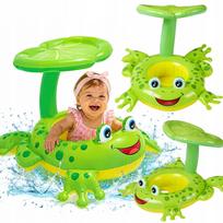 Pripučiamas kūdikių plaukimo ratas su stogeliu FROG