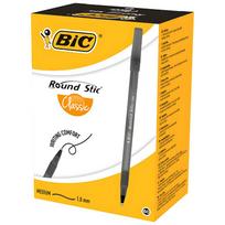 Bic Round Stic Classic Ballpoint Pen Black 60 Pcs
